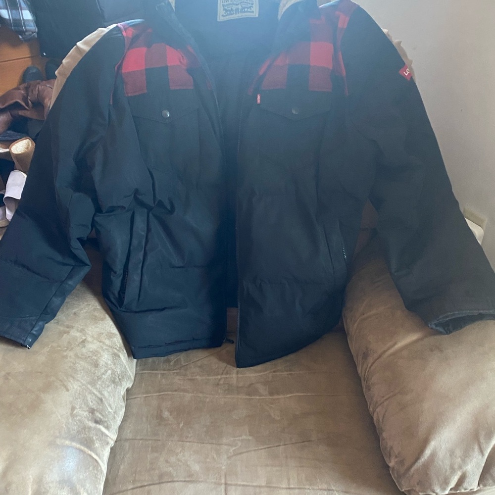 Men's Black and Red Ski Jacket